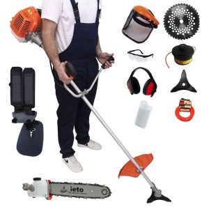 Set Motocoasa Pandora (5*), 5Cp ,10.000Rpm, 8 Accesorii + Cap Tip Drujba
