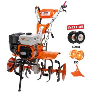 Motocultor Ruris 731K cu Roti Cauciuc, Rarita si Roti Metalice, Motor 7.5 CP, Latime Lucru 56-83 cm
