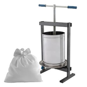 Teasc struguri inox VILEN 20L, cu ax filetat si tava colectare, presare manuala, uz gospodaresc