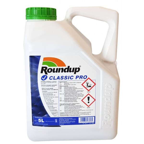 406001_thb_1_101_2592_roundup-5l.jpg RoundUp Classic Pro 5L, erbicid total sistemic, post emergent, neselectiv, glifosat (buruieni monocotiledonate si dicotiledonate, anuale si perene)